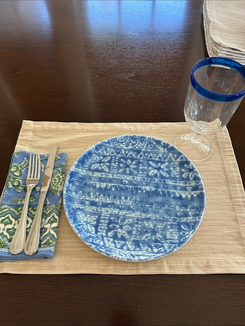 Crate & Barrel placemats Lamont set of 8 dining entertaining